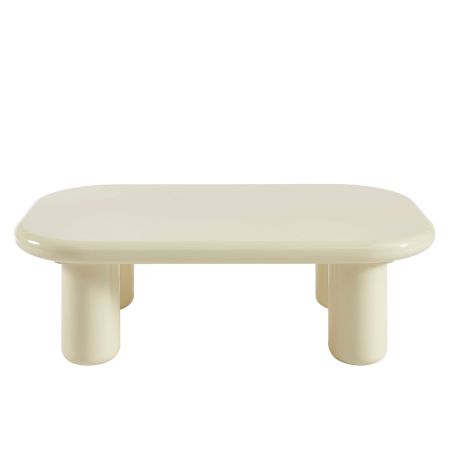 Table basse MOXY finition laquée brillante blanche 120cm