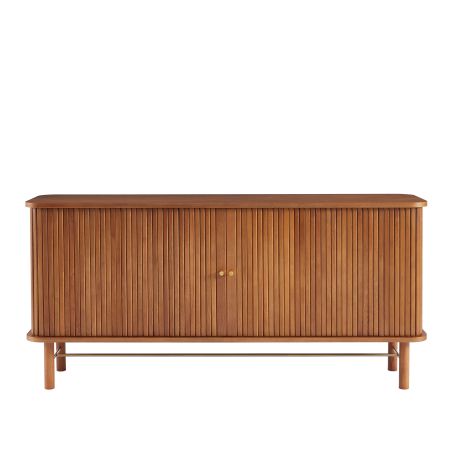 Buffet ERNEST frêne foncé 2 portes tambour 160cm