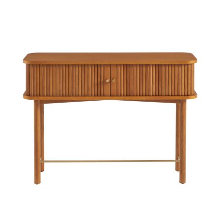Console ERNEST frêne foncé portes tambour 110cm