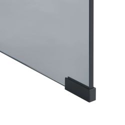 Lot de 2 tables de chevet GINZA verre trempé noir