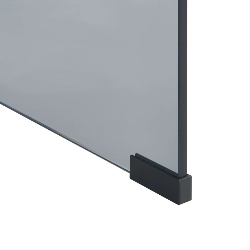 Lot de 2 tables de chevet GINZA verre trempé noir