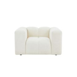 Fauteuil fixe TASTA 1 place tissu beige