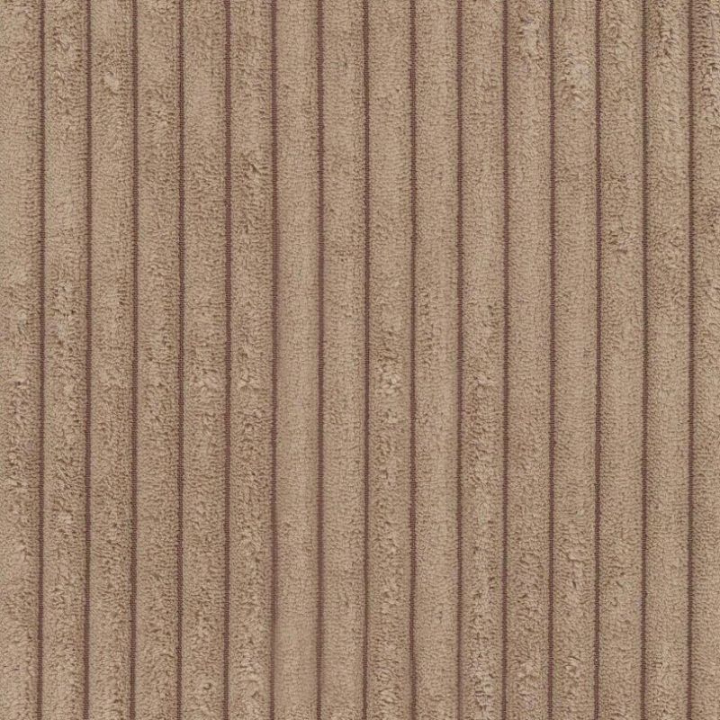 Canapé d'angle droit fixe NUNA 4 places velours côtelé marron