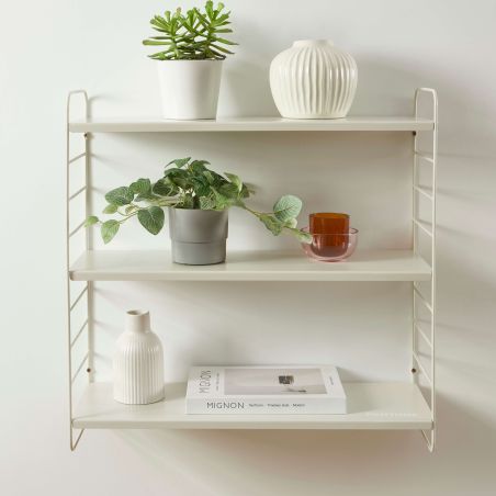 Etagère murale 3 niveaux PANTONE métal beige sable 60,5x20cm