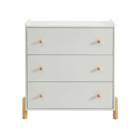 Commode enfant MONA 3 tiroirs blanc 86cm