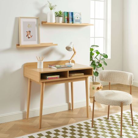 Bureau enfant NILA effet chêne 90cm