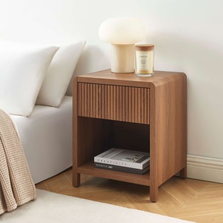 Table de chevet UTICA effet noyer