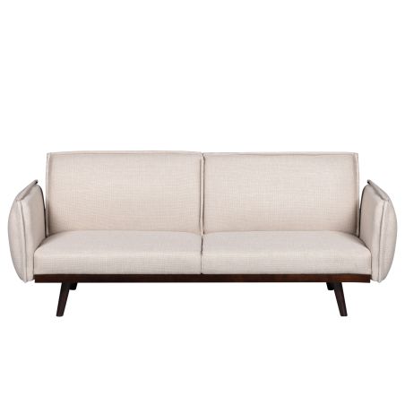 Canapé droit convertible VESTA 3 places tissu beige