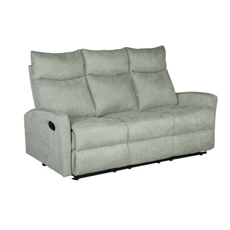 Canapé relax manuel ANTARES 3 places tissu vert